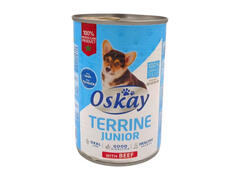 Pâté au Bœuf pour Chien Junior Oskay 400g.