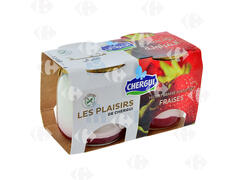 Pack Yaourt Nature Coulis Fraise Les Plaisirs de Chergui 2x125g