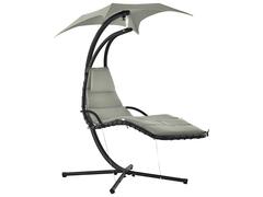 Chaise suspendue Grise Palerme en Acier Textilène