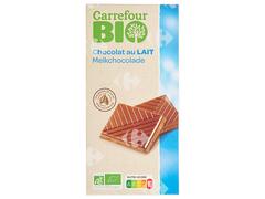 Tablette Chocolat au Lait Bio Carrefour Bio 100g