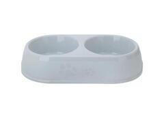 Gamelle Double pour Chien Dogs Collection 19,7x19,7x5,6 cm