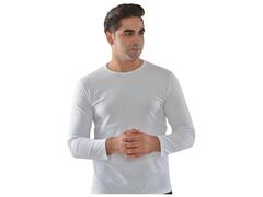 Pull Homme à Manches Longues Col Rond Blanc - Taille S