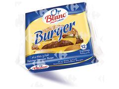Tranches de Fromage Fondu Hamburger Or Blanc 200g