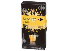 Café en Capsules Expresso Doux Carrefour N4x10