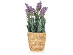 Plante Lavande Artificielle avec Pot Tissé Kasa 30 cm
