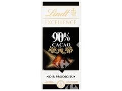 Tablette de Chocolat Noir 90% Cacao Lindt Excellence 100g.