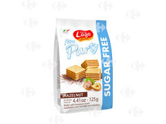 Mini Gaufrettes Sans Sucre Noisettes Party 125g.