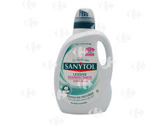 Détergent Lessive Liquide Désinfectant Fleurs Blanches Sanytol 1,65L.