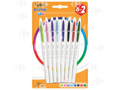 Stylo à Bille Cristal Up Assortie Bic 6+2 unités.