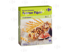 Barres de Céréales aux Figues Carrefour 6x21g