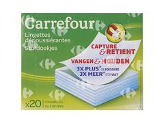 Lingettes Dépoussiérantes pour Balai Carrefour 20 feuilles