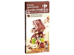 Tablette de Chocolat au Lait aux Noisettes Entières Carrefour 200g