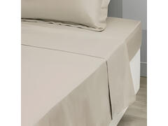 Drap Housse en Microfibre Beige Richbond 90x190 cm