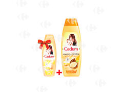 Lot Shampoing Argane Cadum 650ml + Shampoing Argan Cadum 190ml Gratuit