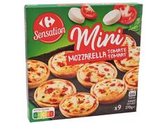 Mini Pizza Tomate Mozzarella Carrefour 9 unités 270g.