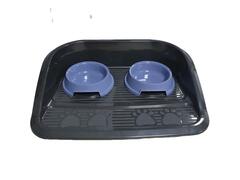 Lot de 2 Gamelle pour La Nourriture et L'Eau des Animaux de Compagnie 300 ml