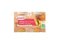 Compote de Mirabelle Pomme Baby Bio 2 unités de 130g.