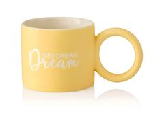 Mug en Porcelaine Dream Jaune Manche Anneau Kasa 35cl 9x7,8 cm