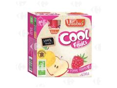 Gourde Cool Fruits Pomme Framboise Bio Vitabio 4x90g