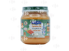 Compote de Légumes Carottes et Riz sans Gluten ni Lactose Vitameal Baby 130g