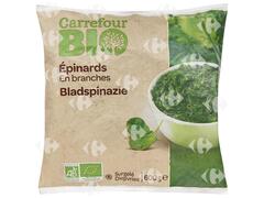 Épinards Bio en Branches Carrefour Bio 600g.