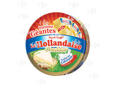 Fromage Fondu Goût Cheddar La Hollandaise 16 unités.