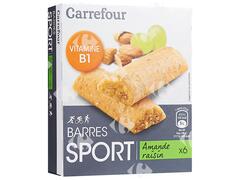 Barres Protéinées Sport Amande Raisin Carrefour6x25g