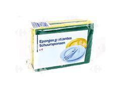 Éponges Grattantes Carrefour Blanc 4 unités