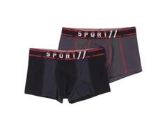 Lot 2 Boxers Homme Sport Noir TEX
