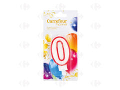 Bougie d'Anniversaire Chiffre 0 Carrefour Home 1 unité