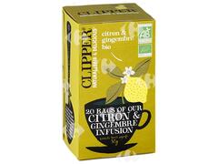 Infusion en Sachets Citron Gingembre Bio Clipper 20 Unités