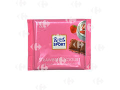 Tablette de Chocolat Fraise Et Yaourt Ritter Sport 100g.