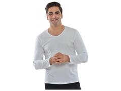 Pull Homme à Manches Longues Col V Blanc - Taille M