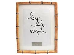 Cadre Rectangulaire avec Bordure en Canne Kasa 13x18cm