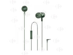 Écouteurs Métallique avec Micro Vert