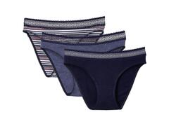 Lot 3 Slips Dentelle Marine TEX