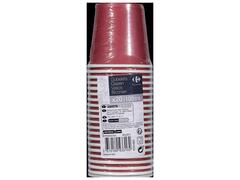 Pack Gobelets Carton Rouge Carrefour 10cl 20 unités