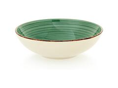 Assiette Creuse Porcelaine Verte Boho Kasa 18cm