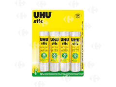 Colle Stick UHU 21g 4 unités + 1 Gratuit.