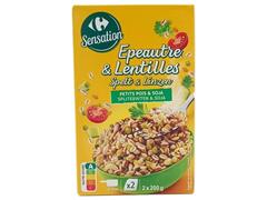 Mélange Céréale Pois Lentille SoJean d'Audignac Épeautre Carrefour 2 unités de 200g.