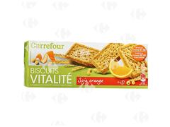 Biscuits Vitalité Soja Orange Carrefour Bio 200g