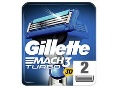 Recharges de lames de rasoir Mach3 Turbo Gillette 2 unités