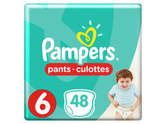 Couches-Culottes Baby-Dry Taille 6 (16+kg) Pampers 48 unités.