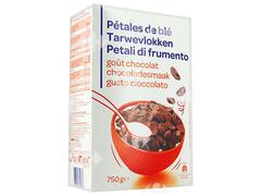 Céréales Pétales Blé Chocolat Carrefour Blanc750g