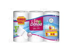 Papier Hygiénique 2 Plis Jumbo Dalaa 6 rouleaux.