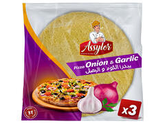 Pâte à Pizza Ail et Oignon Assylor 3 pièces 390g