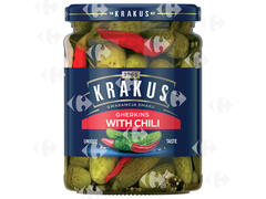 Cornichons avec Piments Piquants Krakus 500g.