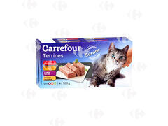 Pâtée de 4 variétés pour Chats Seniors Carrefour 4x100g