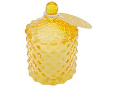 Bougie en Verre avec Couvercle Jaune Vanille Kasa 9 cm