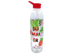 Bouteille à Eau Décorée en Verre 1L